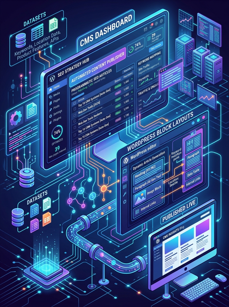Automação de Publicação de Posts para Sites WordPress com Programmatic SEO e Datasets Estruturados