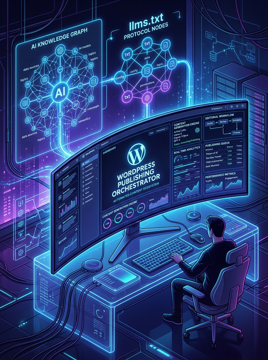 Automação de Publicação de Posts para Sites WordPress com Otimização para Motores Generativos e Arquitetura LLMs.txt